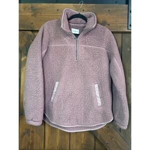 Abercrombie & Fitch women’s small Soft A&F Collection Sherpa 1/4 Zip Pullover
